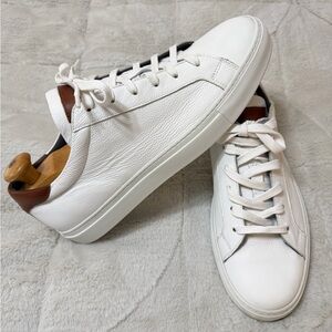 NEW! $400 To Boot New York Carlin Knox White Leather Low Top Sneakers 11